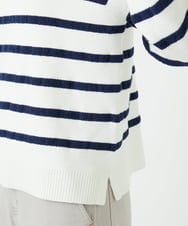 PHFEE04270 GEORGES RECH(小さいサイズ)(メゾン ドゥ サンク) ブークレーボーダーニット アイボリー