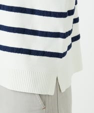 PHFEE04270 GEORGES RECH(小さいサイズ)(メゾン ドゥ サンク) ブークレーボーダーニット アイボリー