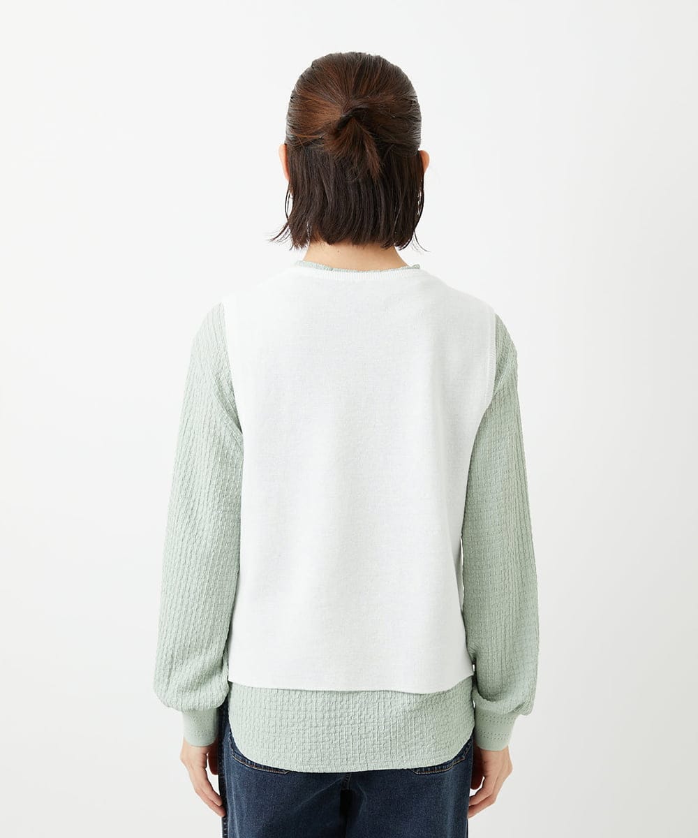 PHFEE23230 GEORGES RECH(小さいサイズ)(メゾン ドゥ サンク) キカレースショートベスト ホワイト