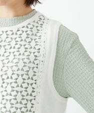 PHFEE23230 GEORGES RECH(小さいサイズ)(メゾン ドゥ サンク) キカレースショートベスト ホワイト