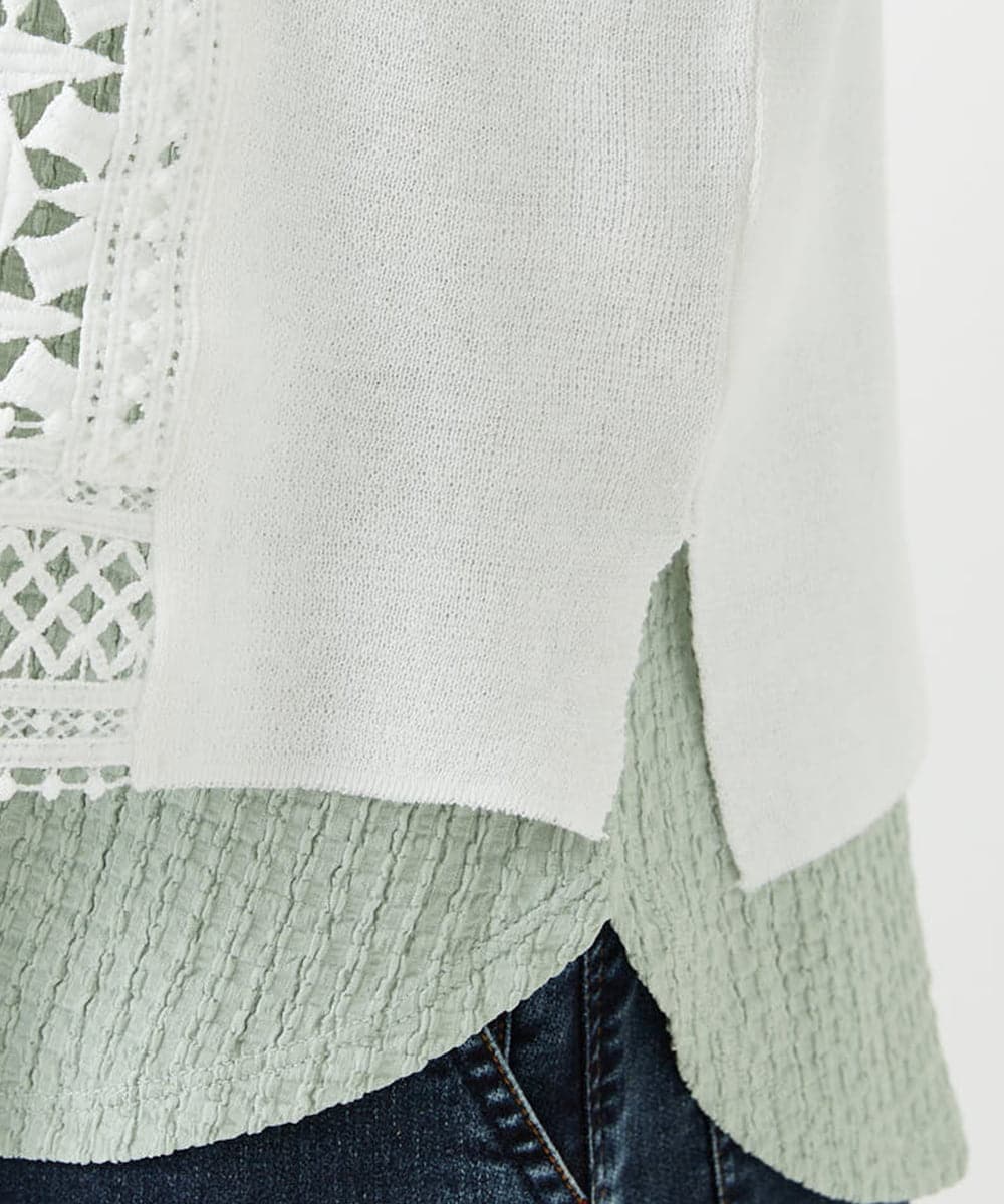 PHFEE23230 GEORGES RECH(小さいサイズ)(メゾン ドゥ サンク) キカレースショートベスト ホワイト