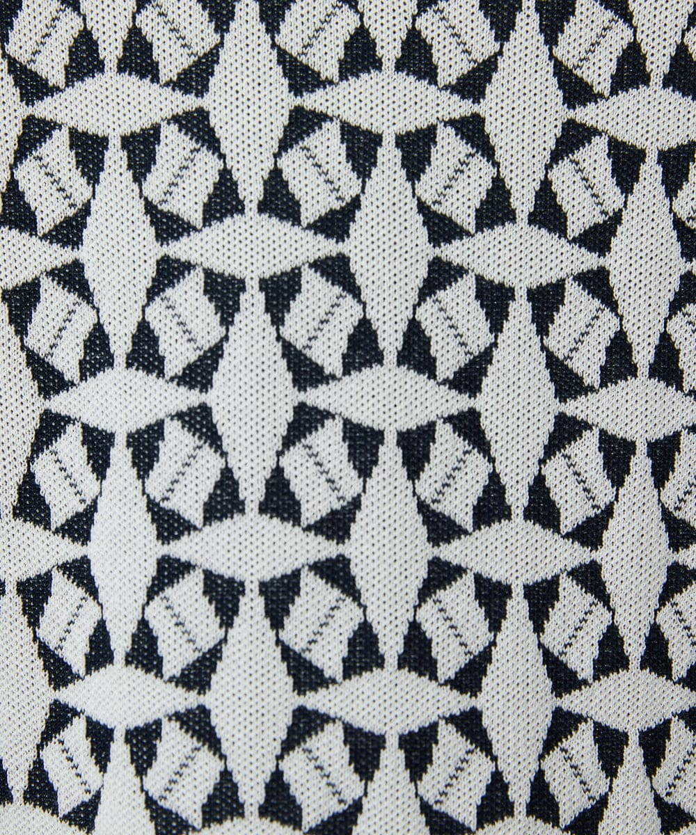 PHFEE26270 GEORGES RECH(小さいサイズ)(メゾン ドゥ サンク)  [日本製]レース柄ジャカードニットプルオーバー ネイビー