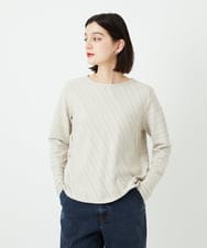 PHFEF15230 GEORGES RECH(小さいサイズ)(メゾン ドゥ サンク) ケーブル柄ニットプルオーバー ライトグレー