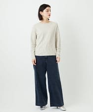 PHFEF15230 GEORGES RECH(小さいサイズ)(メゾン ドゥ サンク) ケーブル柄ニットプルオーバー ライトグレー