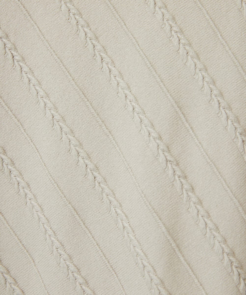 PHFEF15230 GEORGES RECH(小さいサイズ)(メゾン ドゥ サンク) ケーブル柄ニットプルオーバー ライトグレー