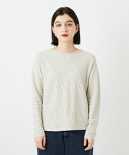 PHFEF15230 GEORGES RECH(小さいサイズ)(メゾン ドゥ サンク) ケーブル柄ニットプルオーバー ライトグレー