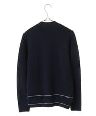 PHFES23230 GEORGES RECH(小さいサイズ)(メゾン ドゥ サンク) アシンメトリーケーブル柄ハイネックニット ホワイト