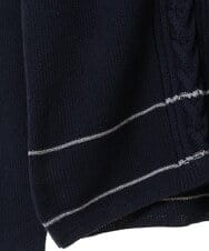 PHFES23230 GEORGES RECH(小さいサイズ)(メゾン ドゥ サンク) アシンメトリーケーブル柄ハイネックニット ホワイト