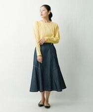 PHFES28180 GEORGES RECH(小さいサイズ)(メゾン ドゥ サンク) ラグランスリーブフォルムニット ライトブルー