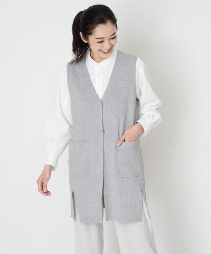 PHFET17260 GEORGES RECH(小さいサイズ) ロングニットジレ
