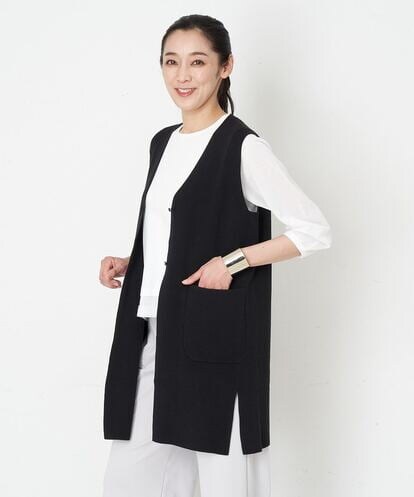 PHFET17260 GEORGES RECH(小さいサイズ) ロングニットジレ