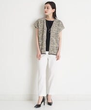 PHFET26290 GEORGES RECH(小さいサイズ)(メゾン ドゥ サンク) ジップアップニットベスト ベージュ