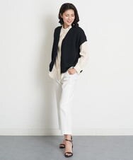 PHFET26290 GEORGES RECH(小さいサイズ)(メゾン ドゥ サンク) ジップアップニットベスト ベージュ