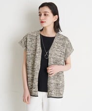 PHFET26290 GEORGES RECH(小さいサイズ)(メゾン ドゥ サンク) ジップアップニットベスト ベージュ