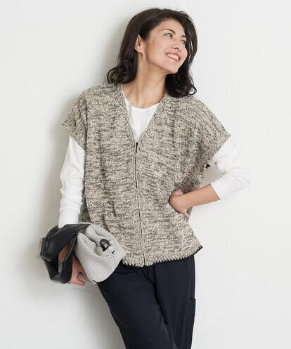 PHFET26290 GEORGES RECH(小さいサイズ) ジップアップニットベスト