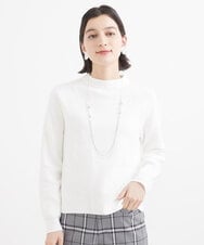 PHFEW03230 GEORGES RECH(小さいサイズ)(メゾン ドゥ サンク) ハイネックニットプルオーバー ホワイト