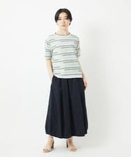 PHFGA03230 GEORGES RECH(小さいサイズ)(メゾン ドゥ サンク) カラフルボーダージャガードニット ホワイト系