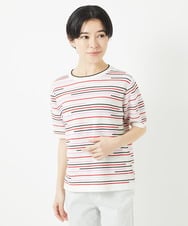 PHFGA03230 GEORGES RECH(小さいサイズ)(メゾン ドゥ サンク) カラフルボーダージャガードニット ホワイト系