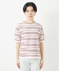 PHFGA03230 GEORGES RECH(小さいサイズ)(メゾン ドゥ サンク) カラフルボーダージャガードニット ホワイト系