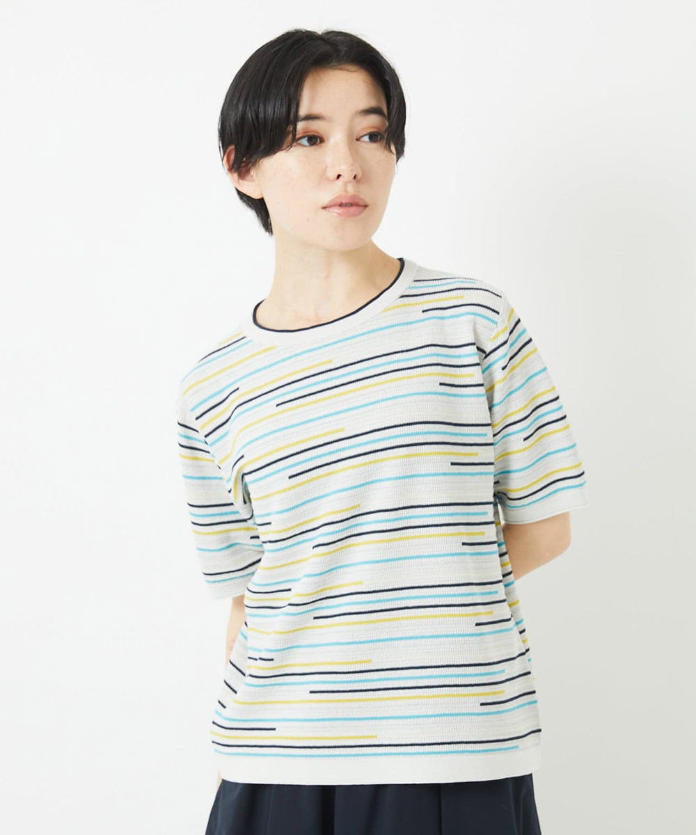 PHFGA03230 GEORGES RECH(小さいサイズ) カラフルボーダージャガードニット