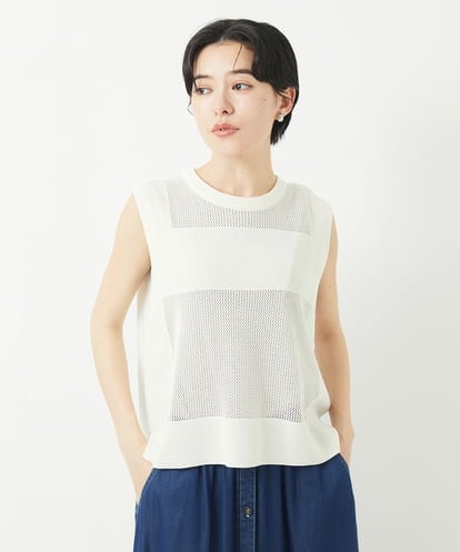 PHFGA16230 GEORGES RECH(小さいサイズ) バックスリットメッシュニットジレ