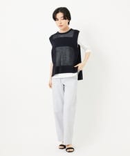 PHFGA16230 GEORGES RECH(小さいサイズ)(メゾン ドゥ サンク)  [新色追加]バックスリットメッシュニットベスト ホワイト