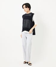 PHFGA16230 GEORGES RECH(小さいサイズ)(メゾン ドゥ サンク)  [新色追加]バックスリットメッシュニットベスト ホワイト