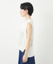 PHFGA16230 GEORGES RECH(小さいサイズ)(メゾン ドゥ サンク) バックスリットメッシュニットジレ ホワイト