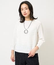 PHFGB32250 GEORGES RECH(小さいサイズ)(メゾン ドゥ サンク) ホールガーメントロール柄ニット グリーン