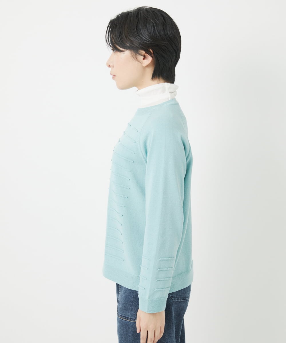 PHFGB32250 GEORGES RECH(小さいサイズ)(メゾン ドゥ サンク) ホールガーメントロール柄ニット グリーン