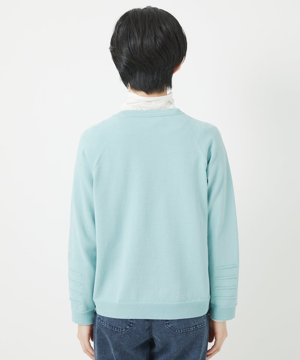 PHFGB32250 GEORGES RECH(小さいサイズ)(メゾン ドゥ サンク) ホールガーメントロール柄ニット グリーン