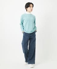 PHFGB32250 GEORGES RECH(小さいサイズ)(メゾン ドゥ サンク) ホールガーメントロール柄ニット グリーン