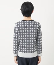 PHFGB33270 GEORGES RECH(小さいサイズ)(メゾン ドゥ サンク)  [日本製]裏カノコストレッチジャカードニット ホワイト系