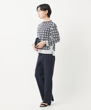 PHFGB33270 GEORGES RECH(小さいサイズ)(メゾン ドゥ サンク)  [日本製]裏カノコストレッチジャカードニット ホワイト系