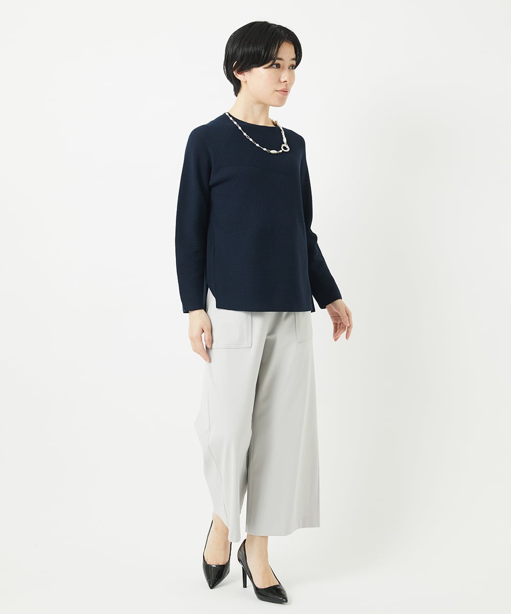 PHFGB42230 GEORGES RECH(小さいサイズ)(メゾン ドゥ サンク)  [日本製/アンサンブル対応]ホールガーメントニット ネイビー