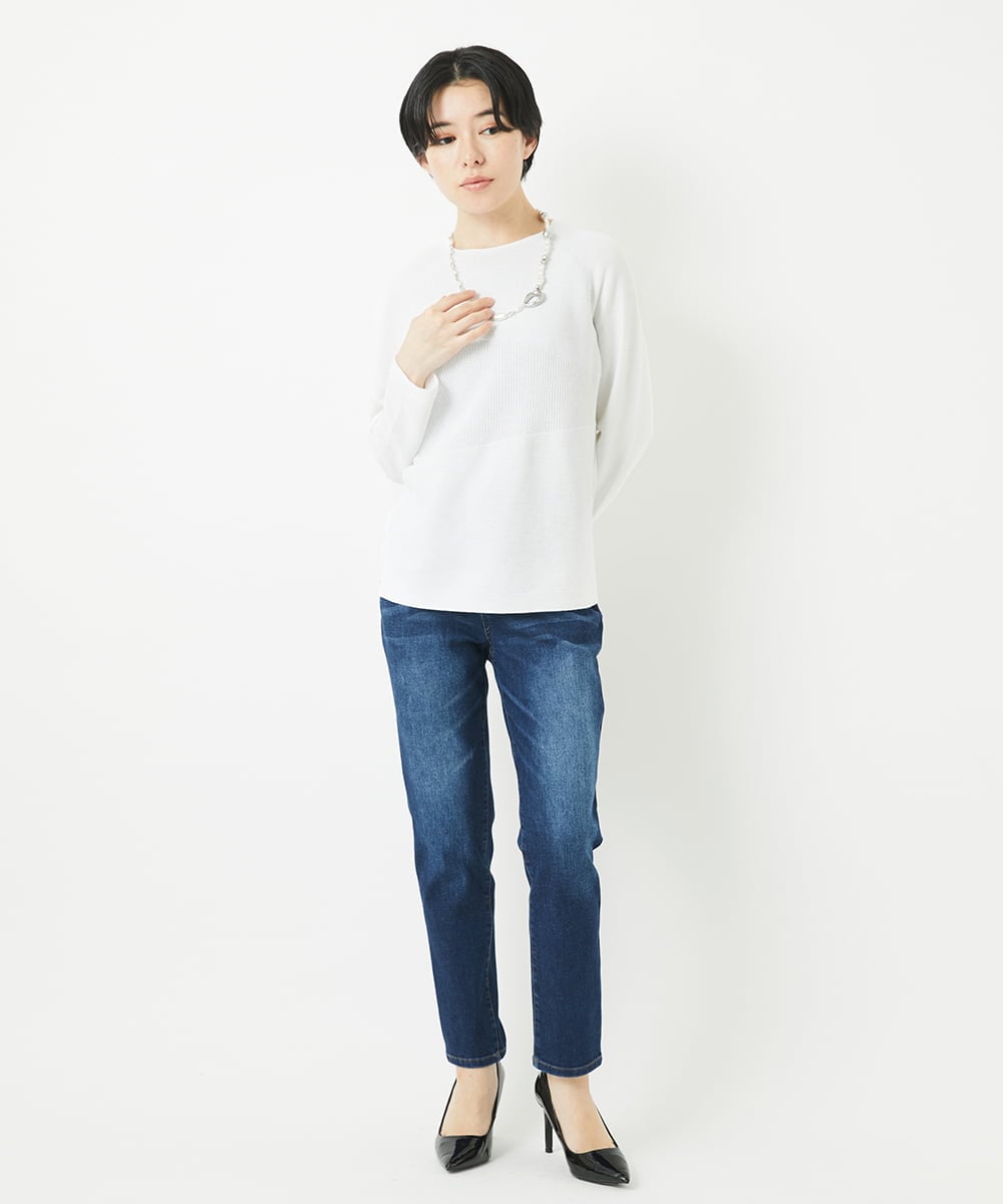 PHFGB42230 GEORGES RECH(小さいサイズ)(メゾン ドゥ サンク)  [日本製/アンサンブル対応]ホールガーメントニット ネイビー