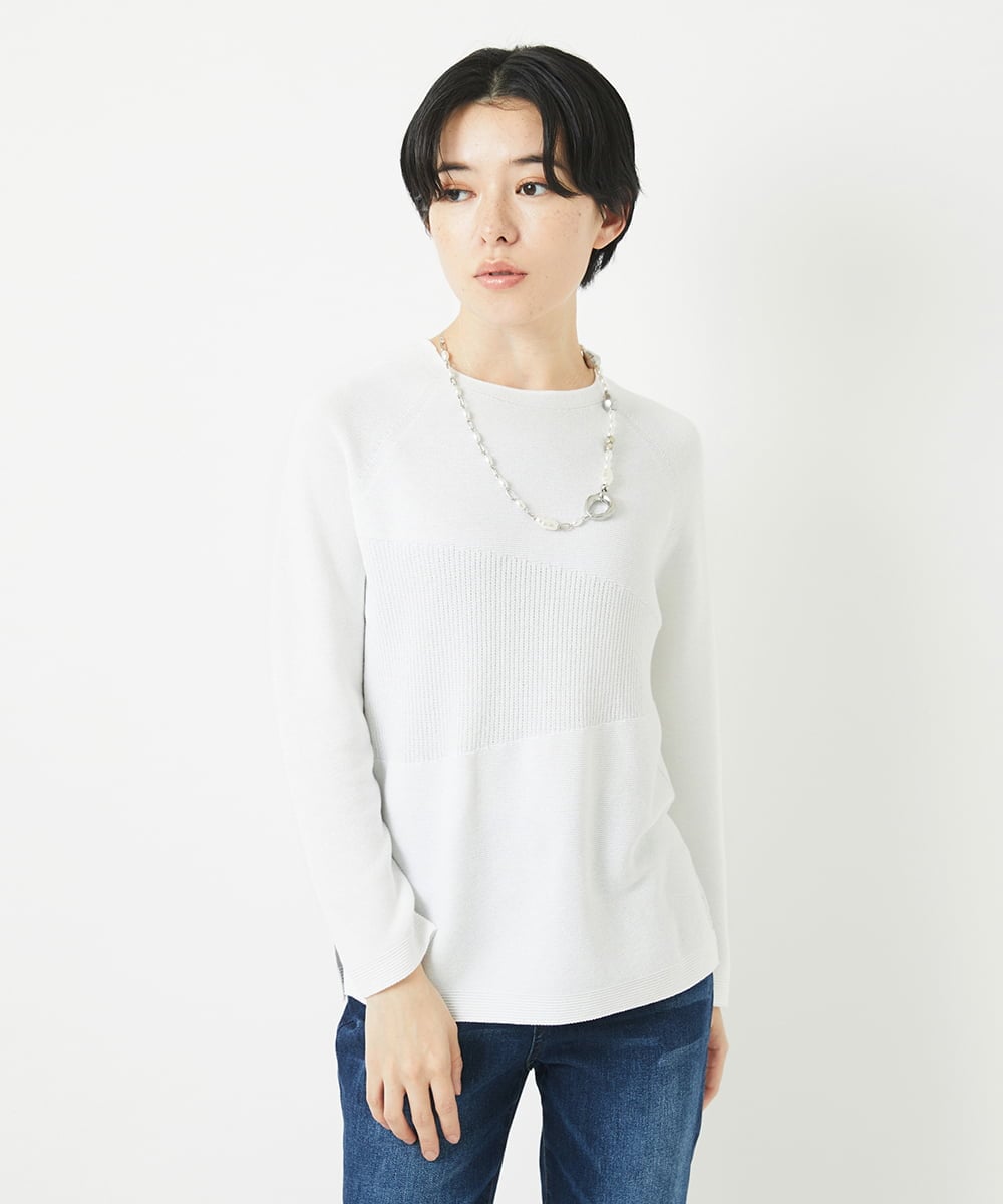 PHFGB42230 GEORGES RECH(小さいサイズ)(メゾン ドゥ サンク)  [日本製/アンサンブル対応]ホールガーメントニット ネイビー