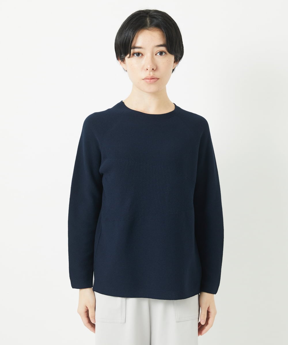 PHFGB42230 GEORGES RECH(小さいサイズ)(メゾン ドゥ サンク)  [日本製/アンサンブル対応]ホールガーメントニット ネイビー