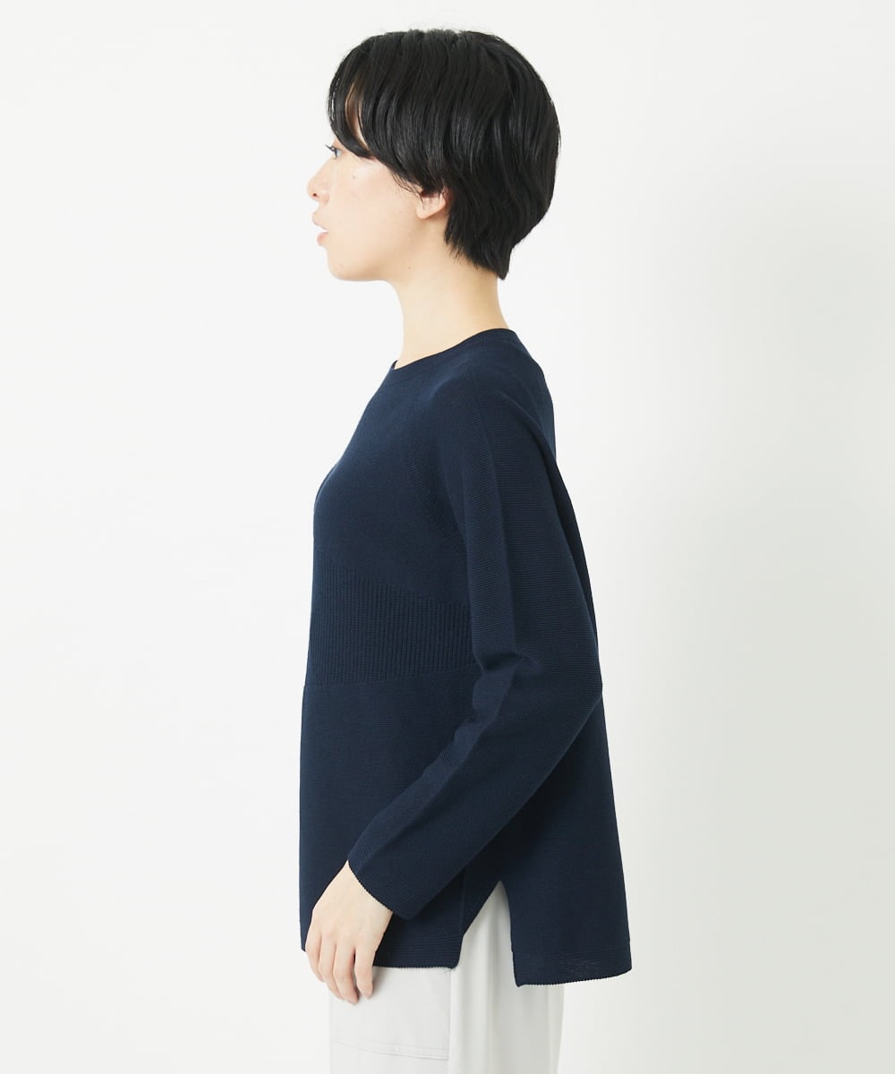 PHFGB42230 GEORGES RECH(小さいサイズ)(メゾン ドゥ サンク)  [日本製/アンサンブル対応]ホールガーメントニット ネイビー
