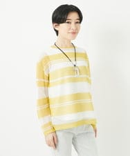 PHFGB43230 GEORGES RECH(小さいサイズ)(メゾン ドゥ サンク) メッシュボーダーニット イエロー