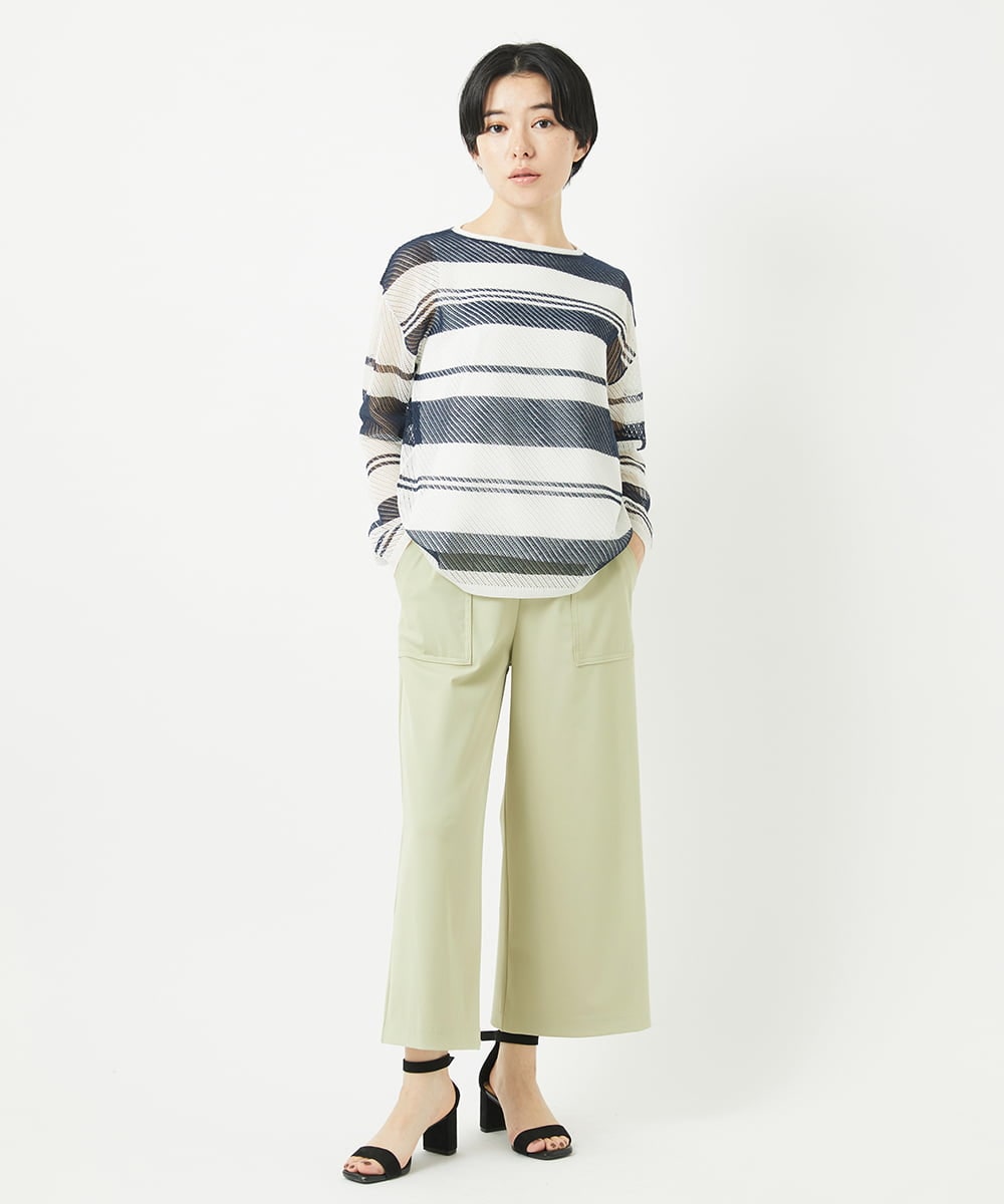 PHFGB43230 GEORGES RECH(小さいサイズ)(メゾン ドゥ サンク) メッシュボーダーニット ネイビー