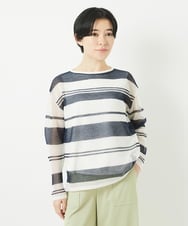 PHFGB43230 GEORGES RECH(小さいサイズ)(メゾン ドゥ サンク) メッシュボーダーニット ネイビー