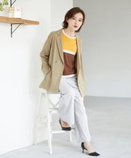 PHFGD13250 GEORGES RECH(小さいサイズ)(メゾン ドゥ サンク) カラーブロックインターシャニット ブルー