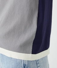 PHFGD13250 GEORGES RECH(小さいサイズ)(メゾン ドゥ サンク) カラーブロックインターシャニット ブルー