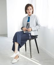 PHFGD13250 GEORGES RECH(小さいサイズ)(メゾン ドゥ サンク) カラーブロックインターシャニット ブルー