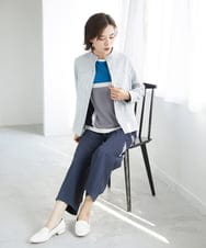 PHFGD13250 GEORGES RECH(小さいサイズ)(メゾン ドゥ サンク) カラーブロックインターシャニット ブルー