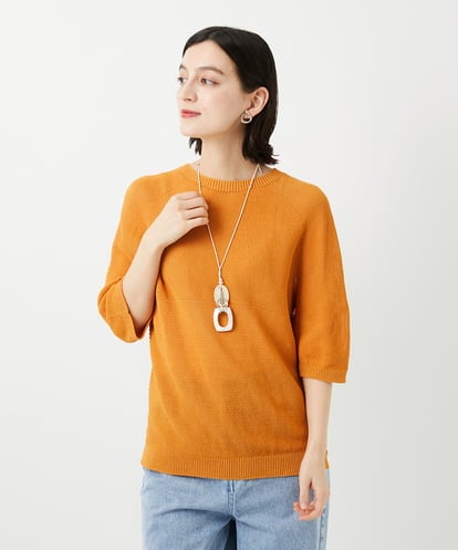 PHFGD15230   [日本製]ホールガーメントストレッチ5分袖ニット