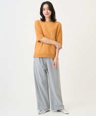 PHFGD15230 GEORGES RECH(小さいサイズ)(メゾン ドゥ サンク)  [日本製]ホールガーメントストレッチ5分袖ニット ブルー