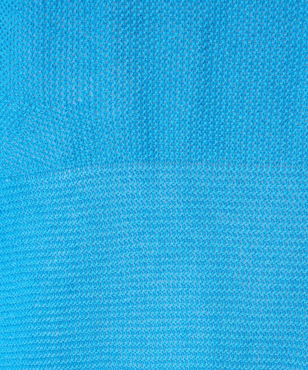 PHFGD15230 GEORGES RECH(小さいサイズ)(メゾン ドゥ サンク)  [日本製]ホールガーメントストレッチ5分袖ニット ブルー