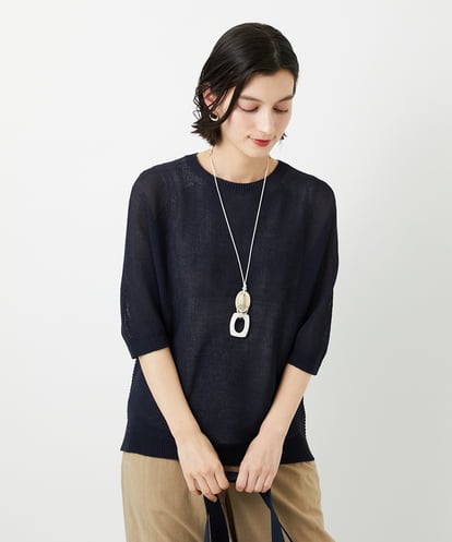 PHFGD15230 GEORGES RECH(小さいサイズ) [日本製]ホールガーメントストレッチ5分袖ニット